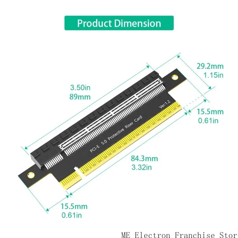 T5EA Advanced PCIe 16x 5.0 بطاقة التمديد الصاعدة 180 درجة السرعة السرعة