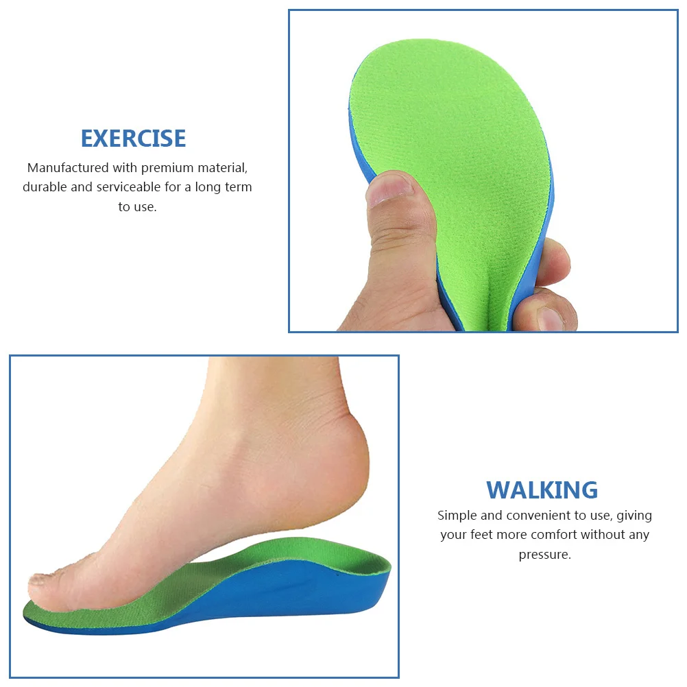 

1Pair Kids Flat Feet Orthotic Insole Durable Arch Support Cushion Foot Care Insole for Sports Office Night Splints Comfortable