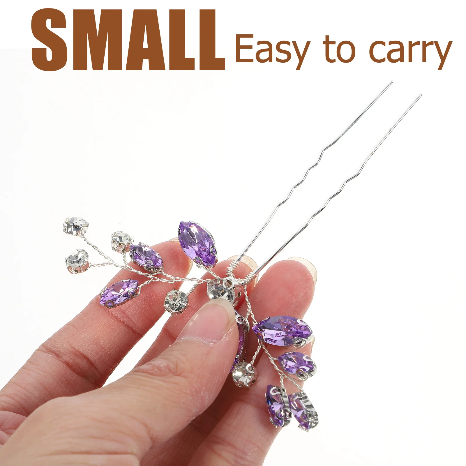 

3 Pcs Bridal Hair Accessories Set Bridesmaid's Accessory Jewelry Decorative Hairpins Decoration Wedding Rhinestone for Women