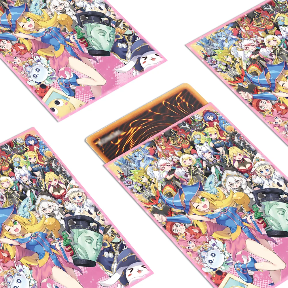 50 Uds 63 × 90mm tamaño japonés colección estilo fundas de tarjetas de Anime para YGO/TCG cubierta protectora de tarjetas de juego de mesa de carga superior