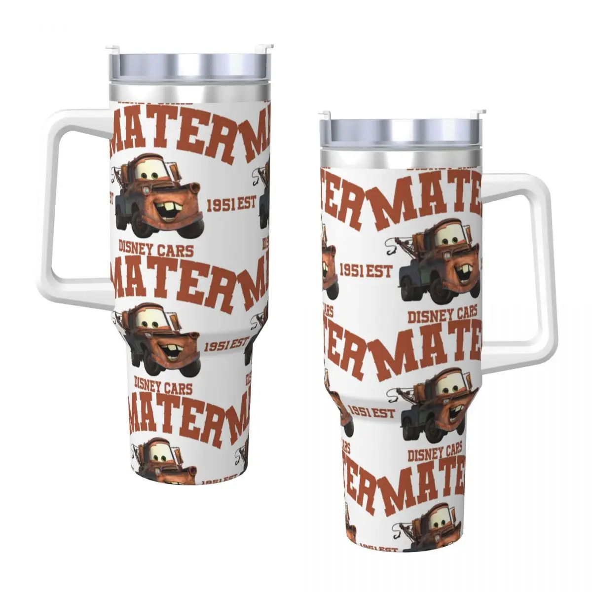 

Mater Est 1951 Lightning McQueen Stainless Steel Tumbler Travelist Mug Cup Thermal Mug Portable Cold Drink Milk Tea Water Bottle