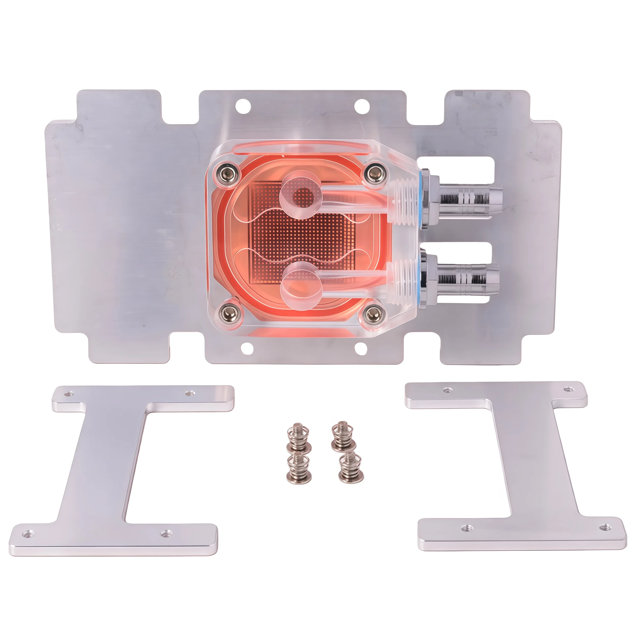 Nvidia V100 16G/32G P100 A100 SXM2 Graphics Video GPU Full Copper Cooler Water Cooling Block Plate Water-cooled Heat Dissipation
