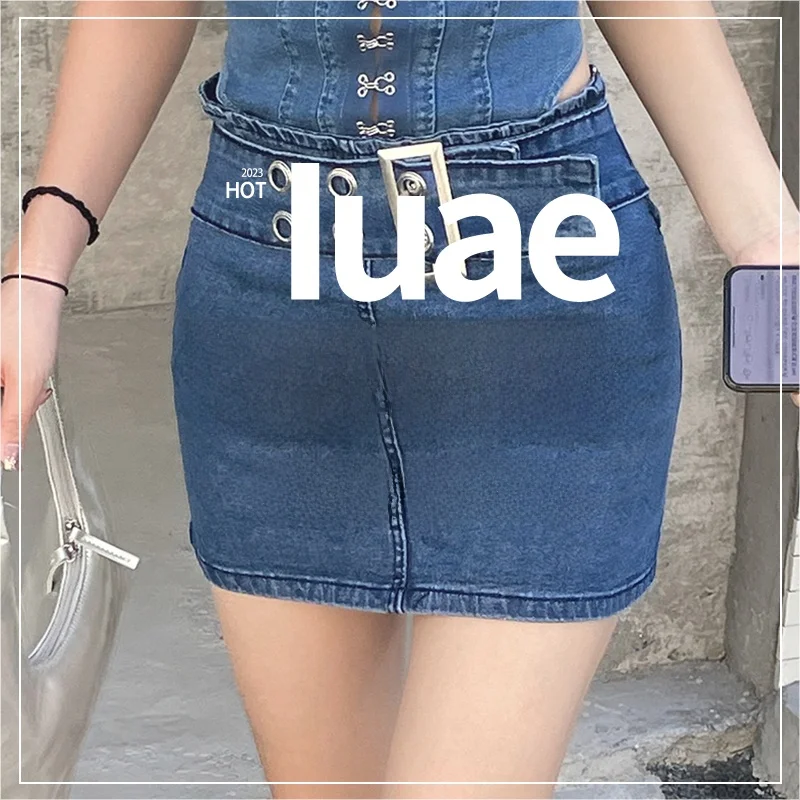 

Сексуальная юбка Spicy Girl с высокой талией, уличная плиссированная юбка с завязками, повседневная облегающая юбка трапециевидной формы из смеси хлопка