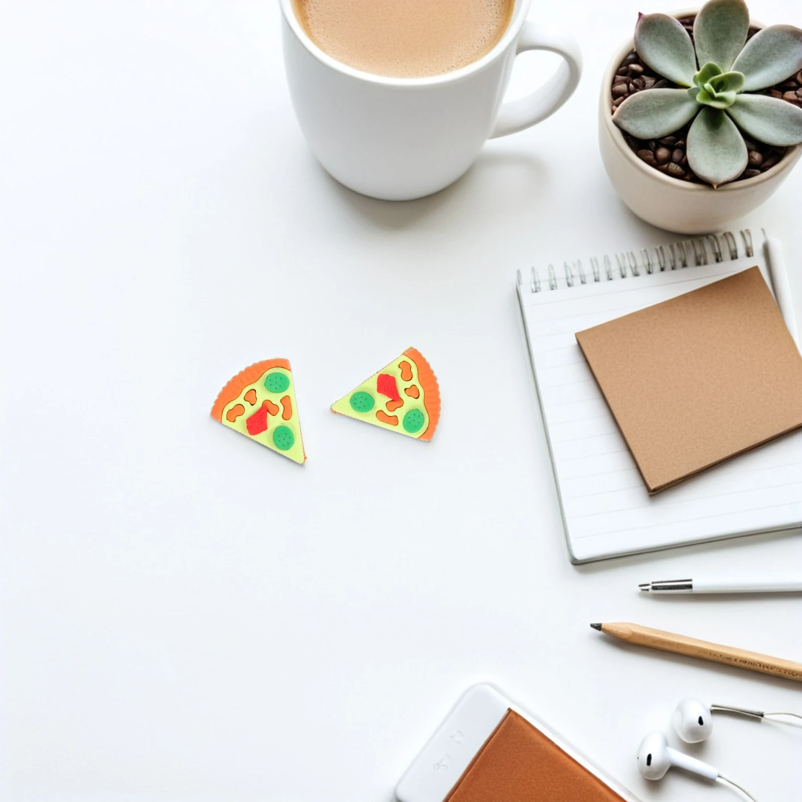 

30 Pcs Triangle Pizza Eraser Cartoon Gift Class Prizes Elementary Primary School