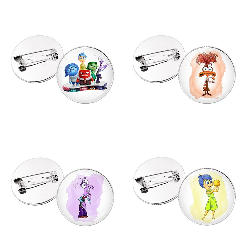 

Disney Inside Out Mood Brooches Badge Accessor Action Toys Riley Disgust Sadness Joy Fear Anger Cute Bag Decor Brooch Kids Gifts