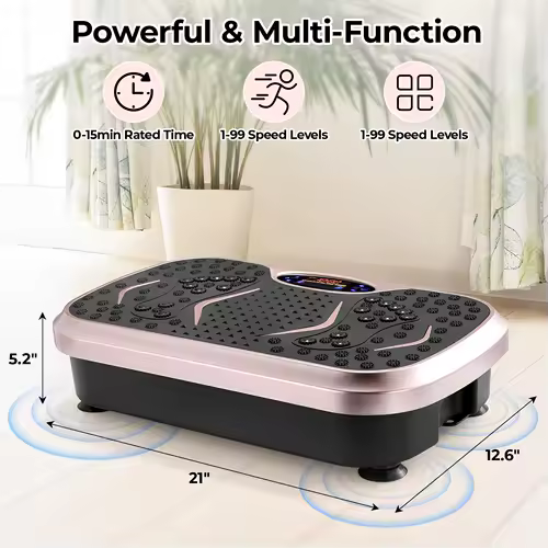 Vibration Plate Exercise Machine, Vibration Plate for Lymphatic Drainage, Whole Body Workout Vibrate Fitness Platform - Image 2