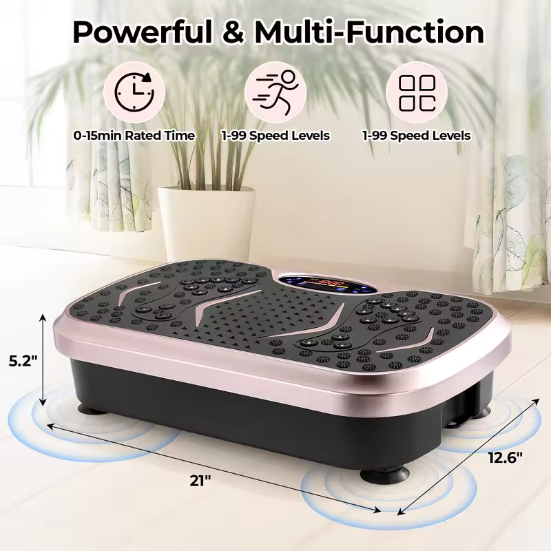 Vibration Plate Exercise Machine, Vibration Plate for Lymphatic Drainage, Whole Body Workout Vibrate Fitness Platform - Image 2