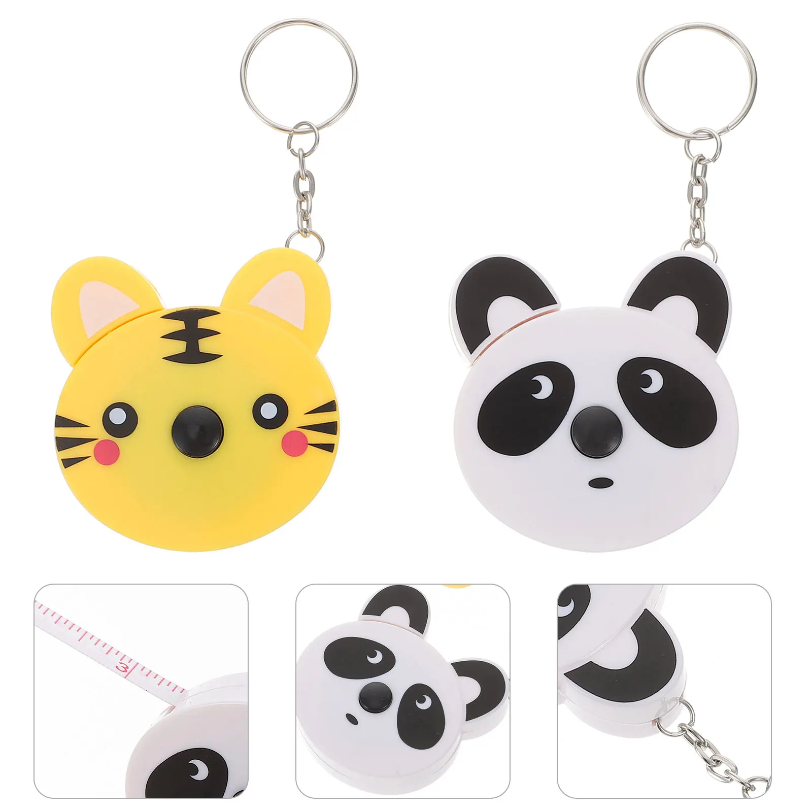 

4pcs Animal Portable Ruler Retractable 150Cm Measuring Tool For Body Clothes Stature Curved Flat Surfaces Durable Mini