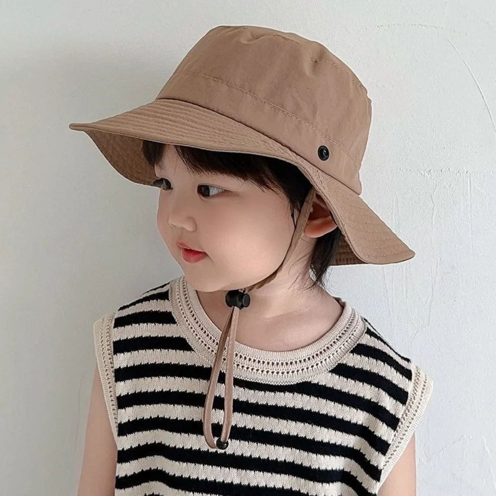 Kids Fisherman Hat Bucket Hat Baby Summer Anti-UV Sunscreen Hat Breathable Mesh Beach Hat For Boys Girls Outdoor Travel Cycling