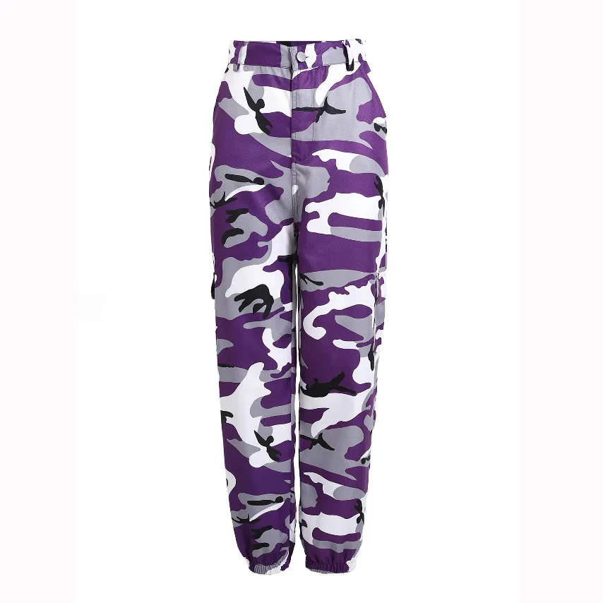 Casual Camouflage Workwear Harlan Jeans Women's Cross-Border Wish New Style Trousers Straight Leg Polyester Cotton Blend