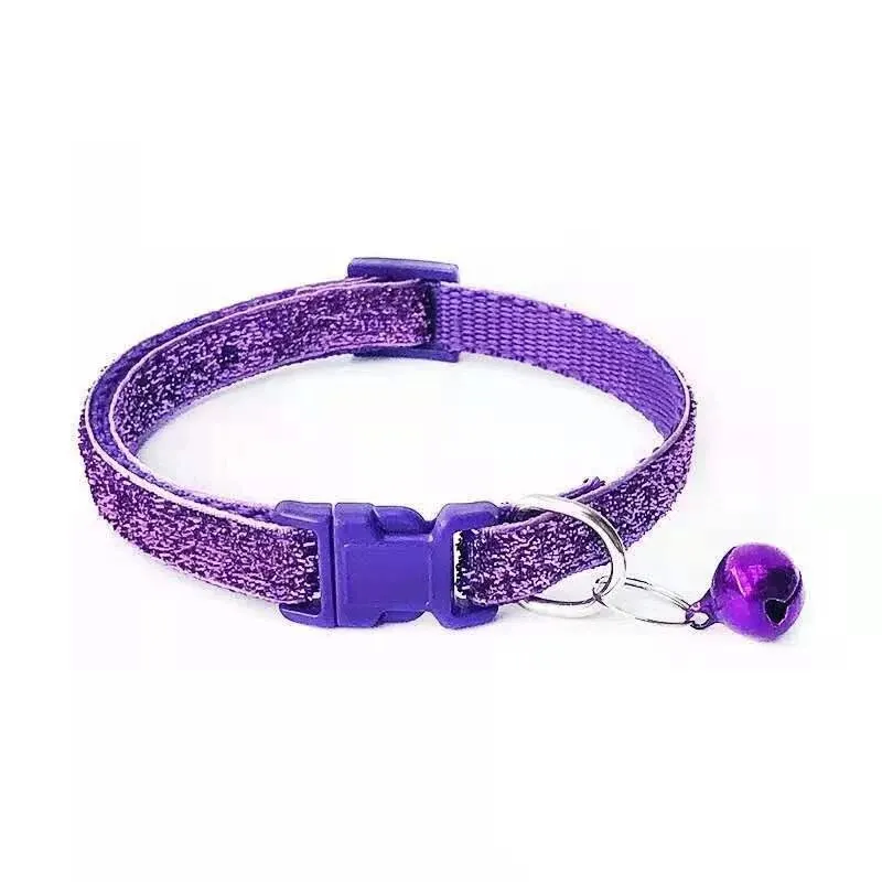 Pet Bell Collar Snap-on Colorful Cat Collar Necklace Dog Collar Decoration Pet Fashion Accessories Cat Collar With Bell