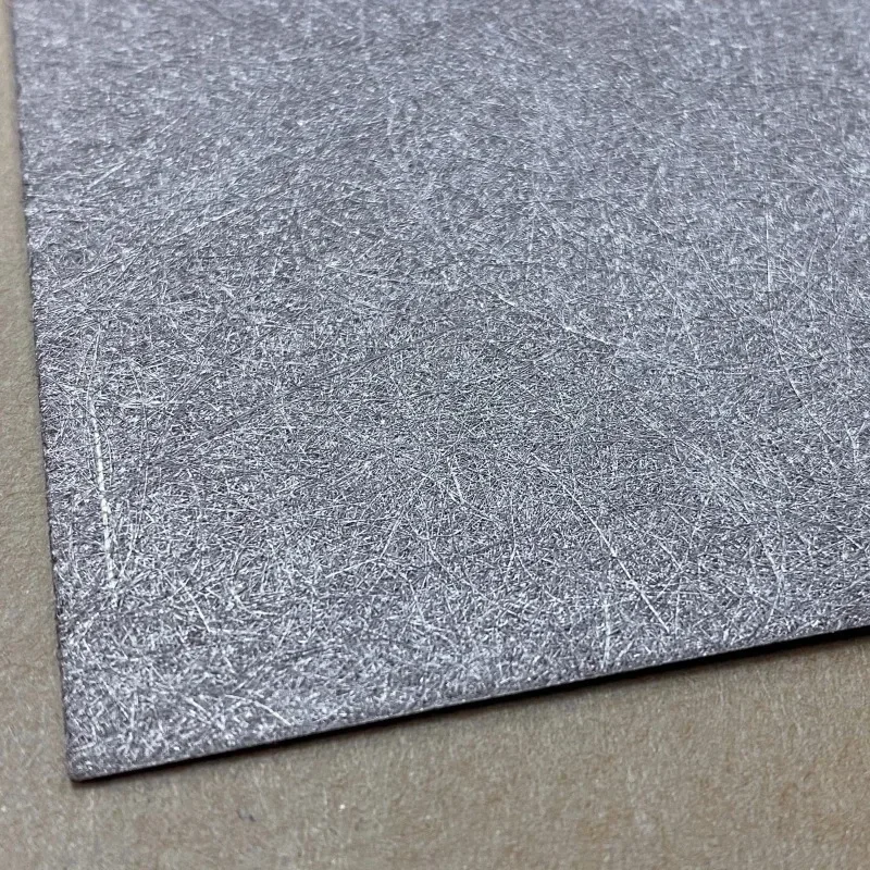 Thick High Purity Fiber Paper Gas Diffusion Layer Fiber Sintered Felt For Fuel Cell Customize 0.15-1mm