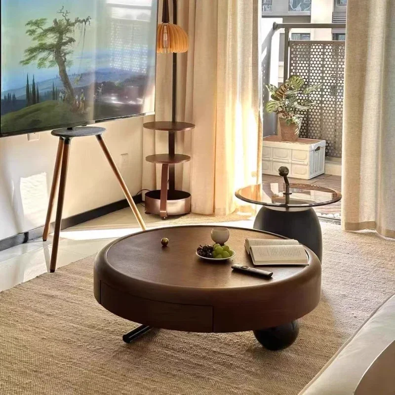 

Unique Modern Coffee Table Round Storage Nesting Minimalist Coffee Table Nordic Vintage Mesa De Centro Sala Home Furniture