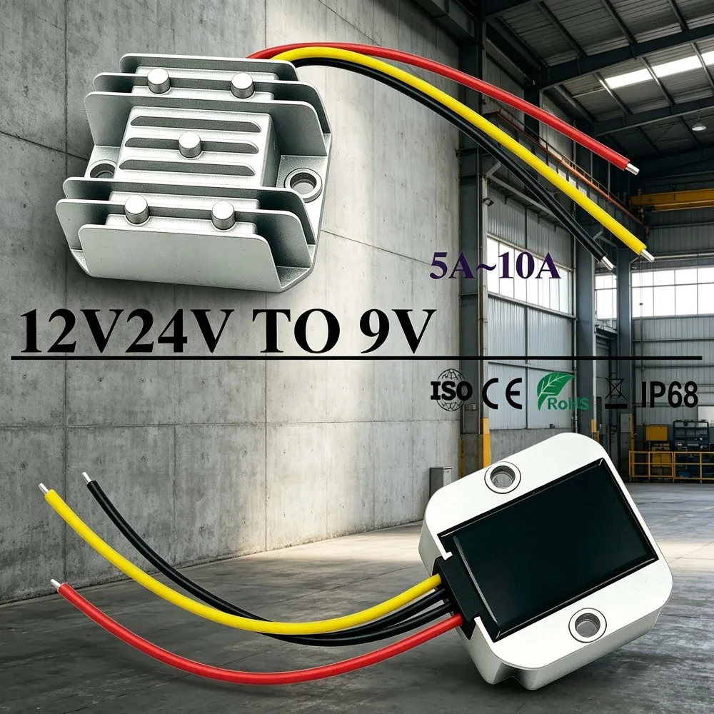 12V to 9V DC Power Converter 12V24V to 9V 5A 8A 10A Module Power Supply Step-Down DC Step Automotive Use CE Certification