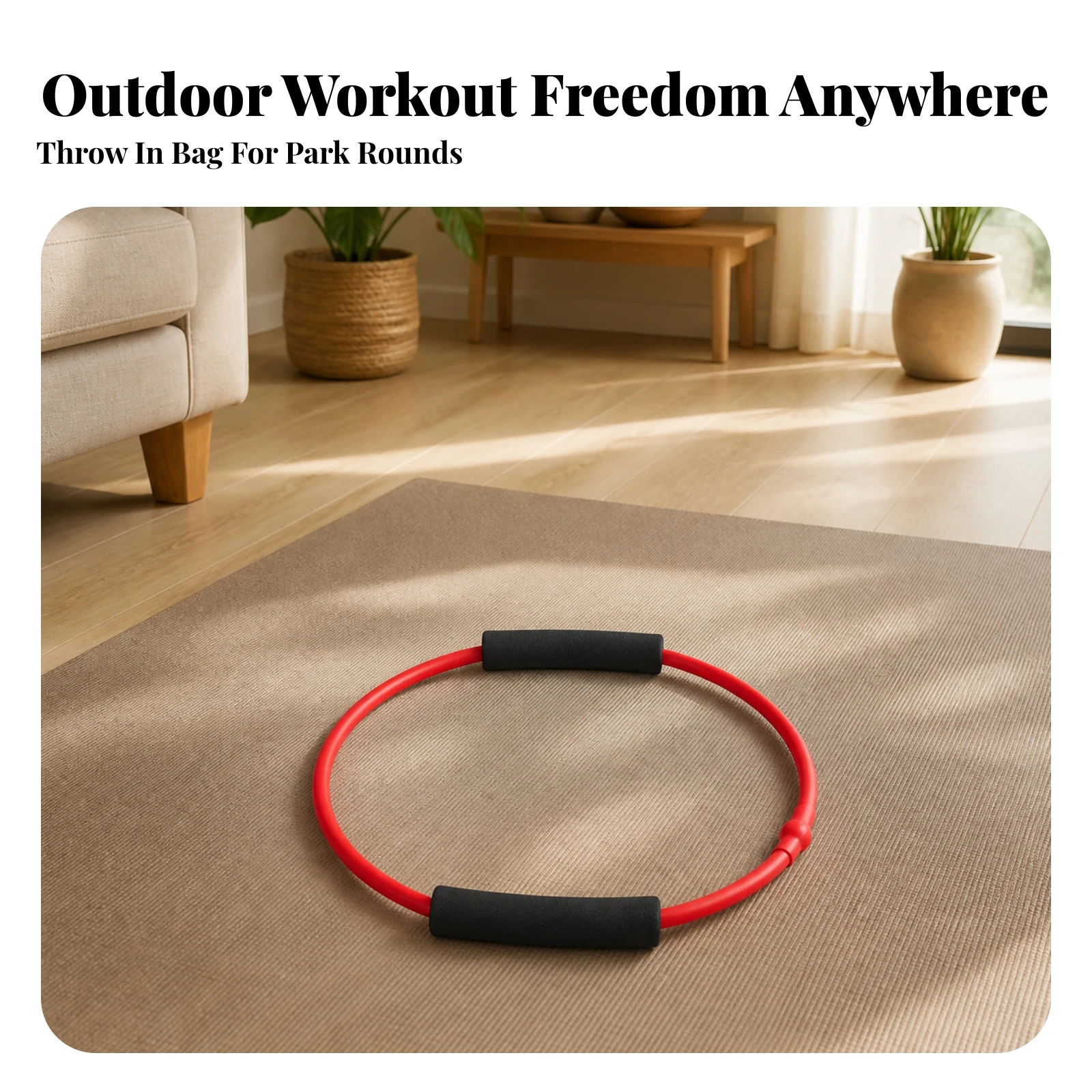 Resistance Loop with Foam Grips Robust Loop Band with Handles Chest Expander Band Versatile Resistance Loop with Foam Handles