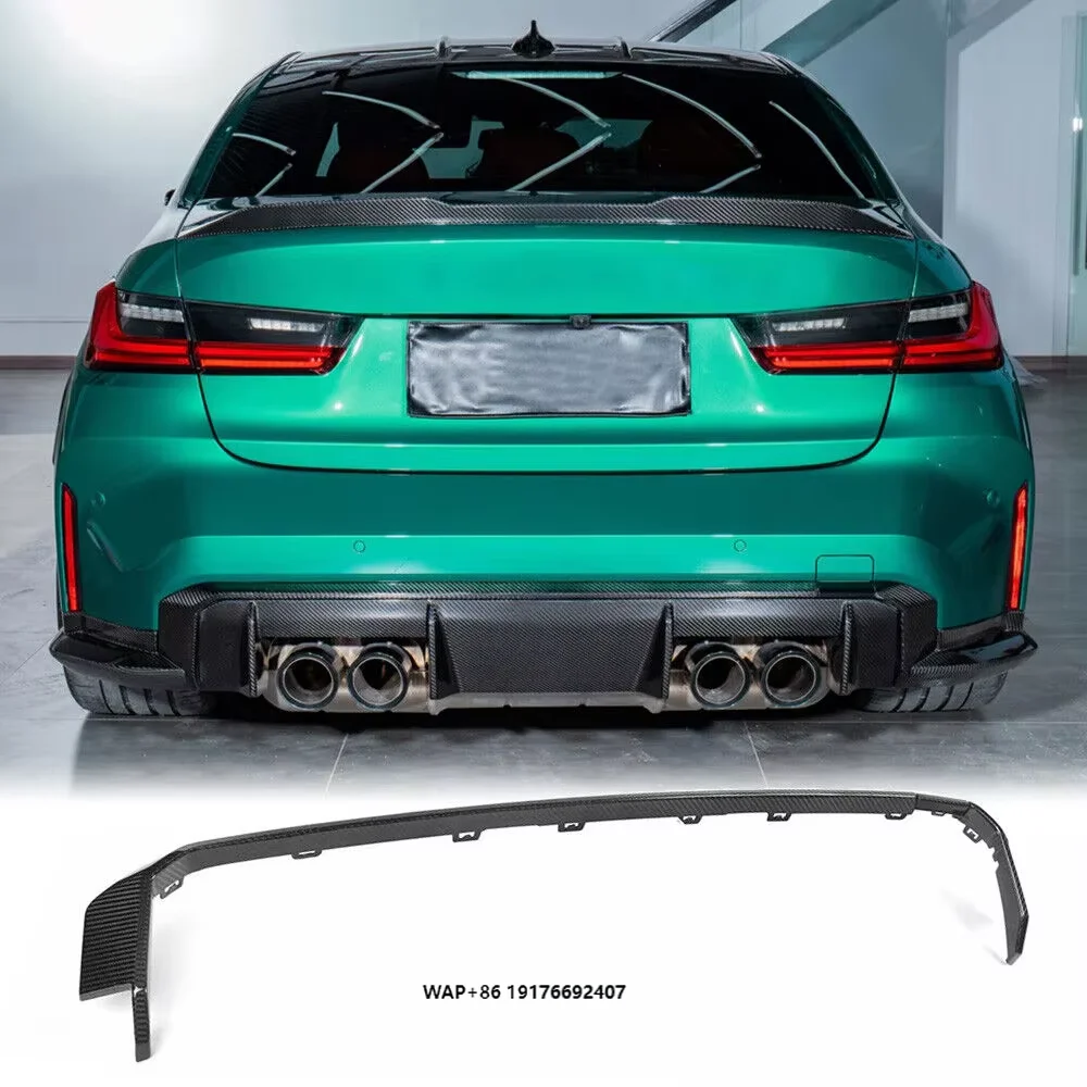 

ForBMW G80 M3 G82 G83 M4 Dry Carbon Fiber Rear Bumper Garnish Trim Replacement 2021 2022 Prepreg