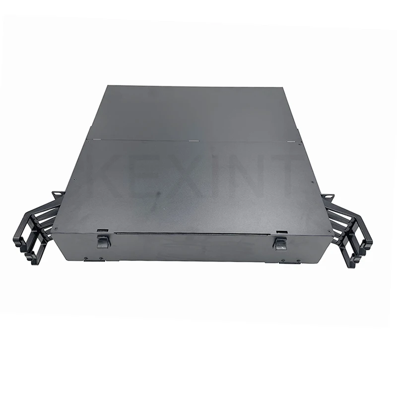 KEXINT مركز البيانات 2U MPO MTP 288 Core OM3 لوحة تصحيح إطار توزيع ألياف ODF قابلة للتخصيص