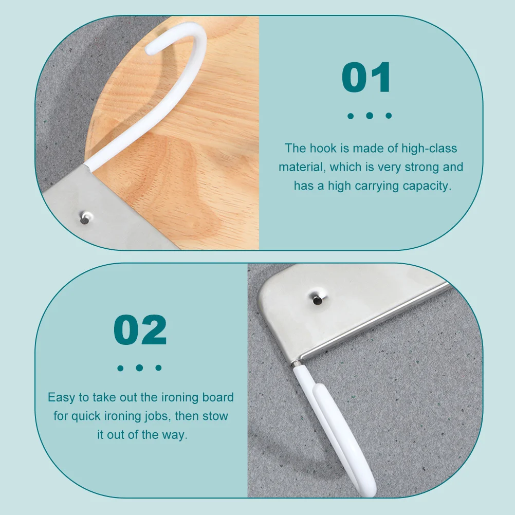 

2pcs Multi-Function Irons Hanging Household Ironing Board Storage Rack Sturdy Thickened Hose High Load Capacity Easy Storage For