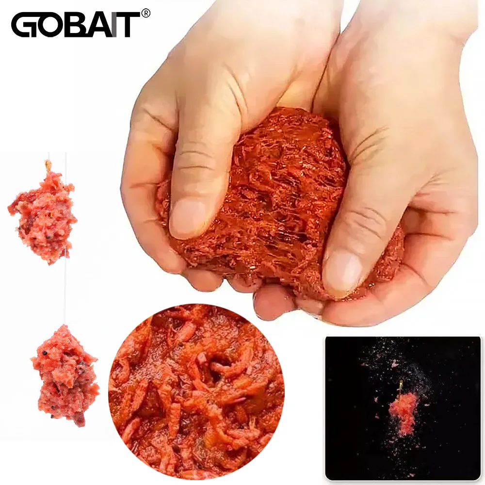 Krill-señuelo atractivo para Pesca de mar, cebo con sabor a pescado, camarones, carne, trefilado, gancho adhesivo para morder, aditivo alimentario, señuelo suave de Pesca