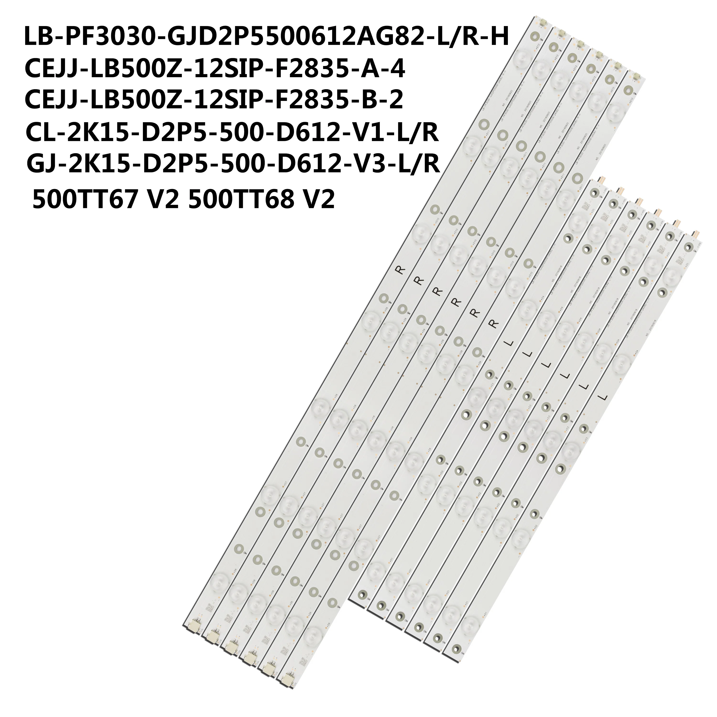 LED Backlight strip 12 lamp LB-PF3030-GJD2P5500612AG82 For 50PUK6400/12 50PUF6102/T3 50PUG6102 50PUK6400/88 50PUK6400 Le50u7970