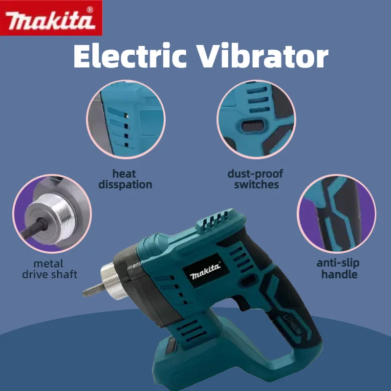 Makita Borstelloze High Power Mixing Power Tool Draadloze Elektrische Beton Vibrator Beton Compactor Voor Makita 20V 18V Batterij