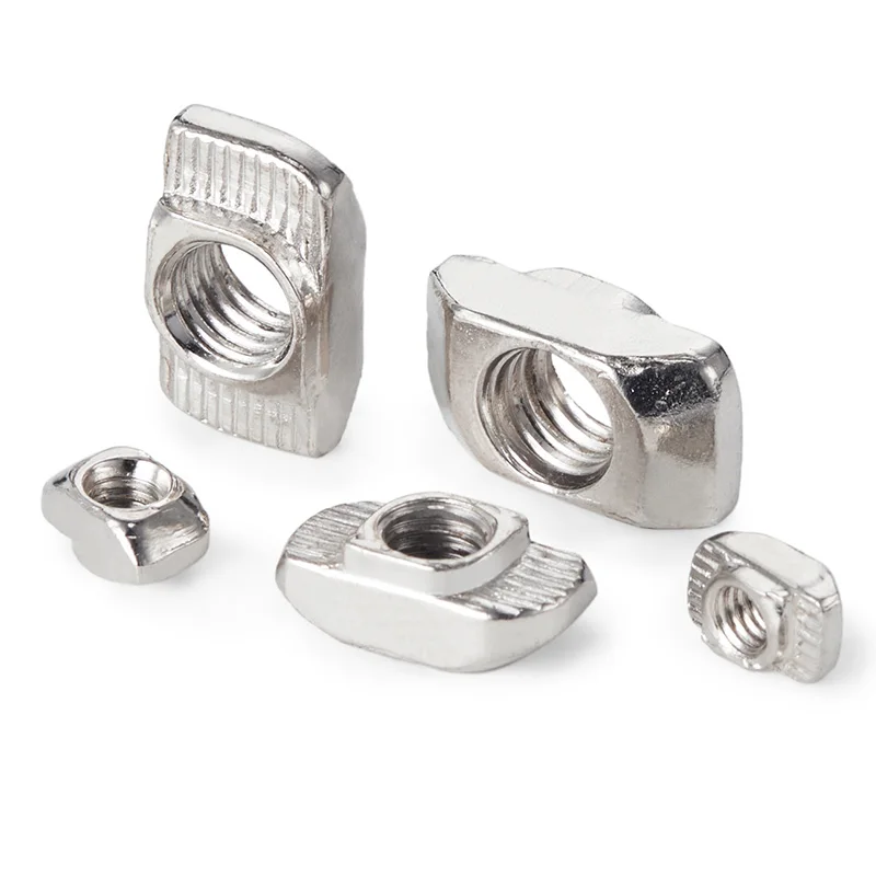 1000pcs/lot M3/M4/M5*10*6 for 20 Series Slot 6 T Nut Hammer T-nut Sliding Drop In Nut Fasten Connector 2020 Aluminum Extrusion