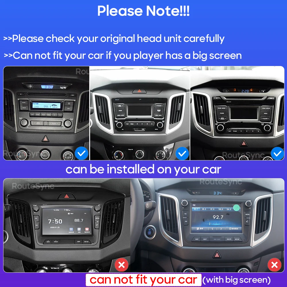 Car Multimedia Player For Hyundai Creta IX25 2015 - 2019 Android 16 Radio Carplay Auto 2din GPS Navigation Stereo Video Wireless