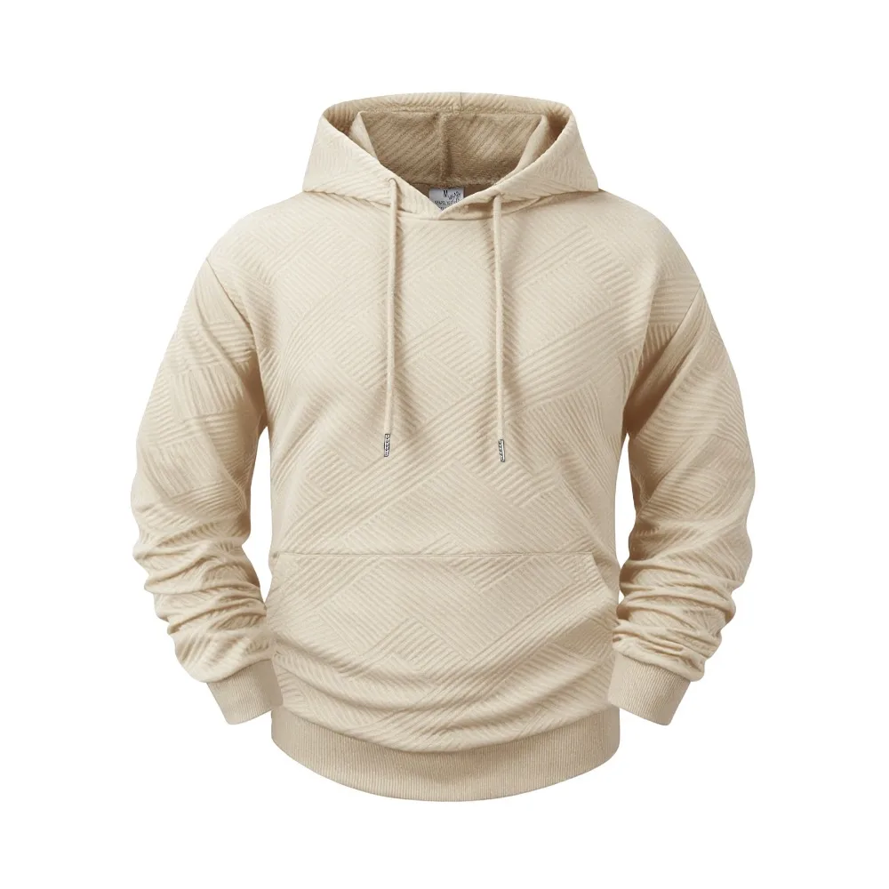 بلوفر رجالي محكم موضة عادية كم طويل مقنع سويت شيرت ربيع الخريف أبلى هوديي ملابس علوية خفيفة الوزن ملابس الشارع #3