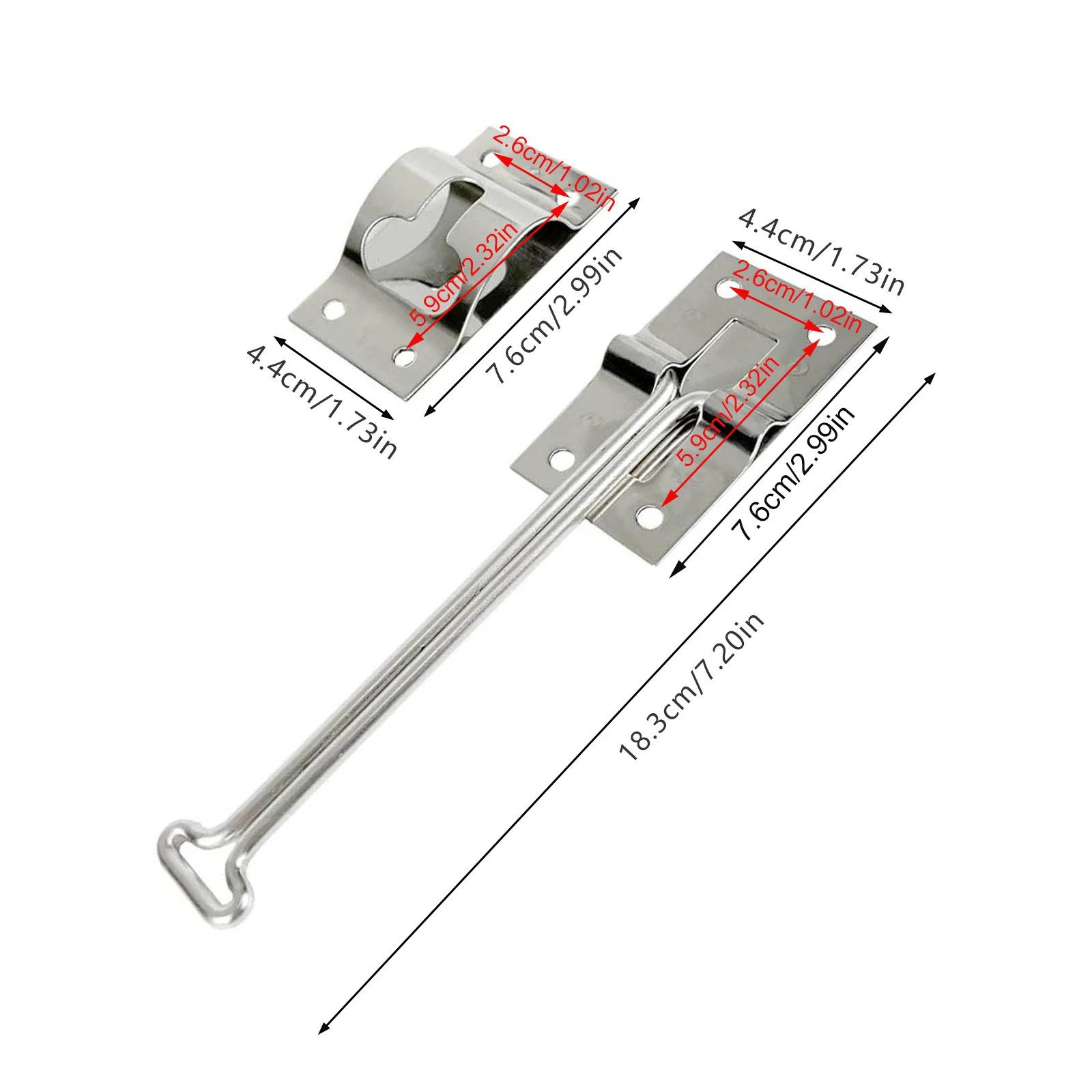 RV Door Latch Trailer Door Latch RV Screen Door Latch 6 Inch Metal T-Style Door Holder For Cargo Trailer Truck