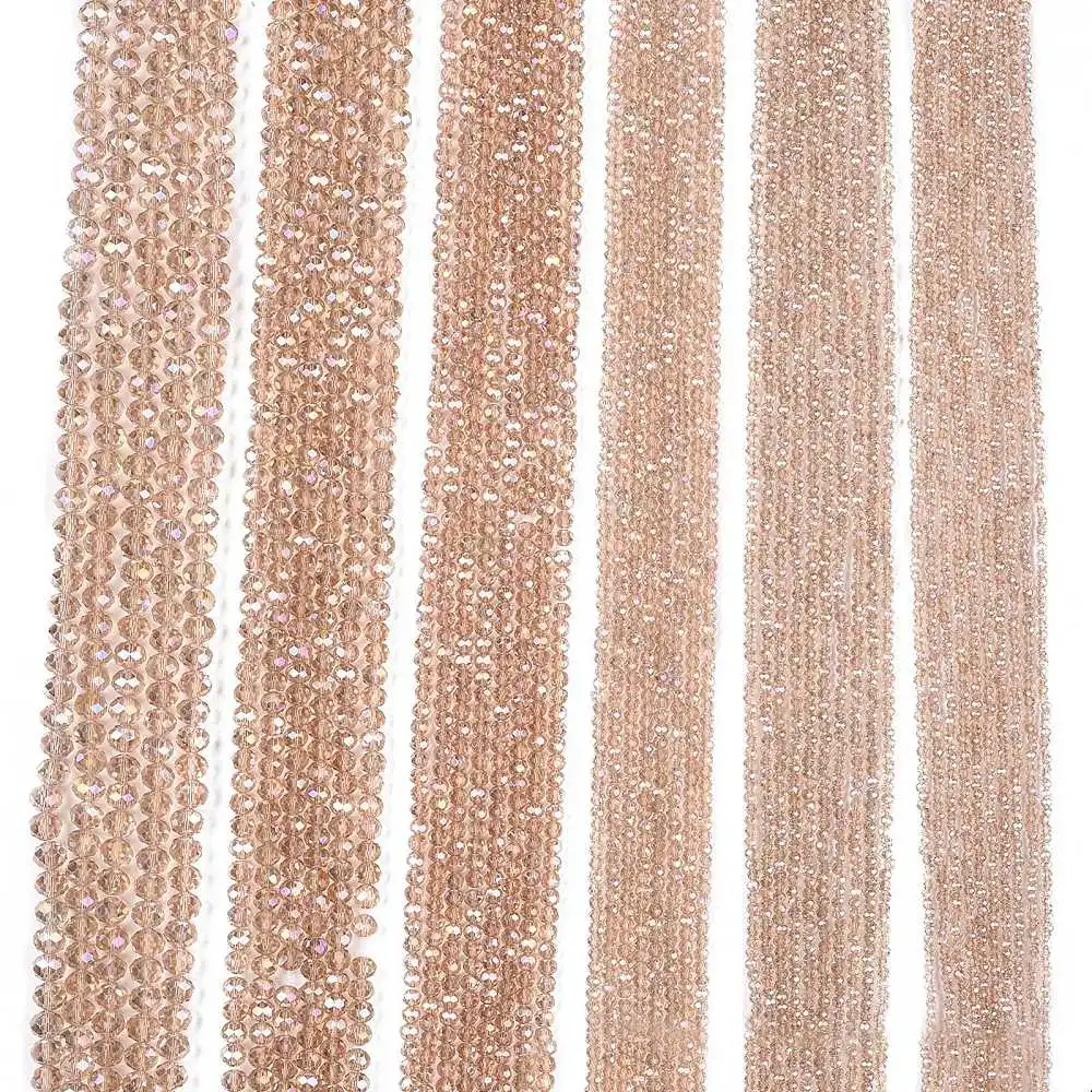 PandaHall 20 Stränge Glasperlen Mehrfarbig AB-Beschichtet Facettiert 8x6mm für DIY Schmuckherstellung – Detail 32