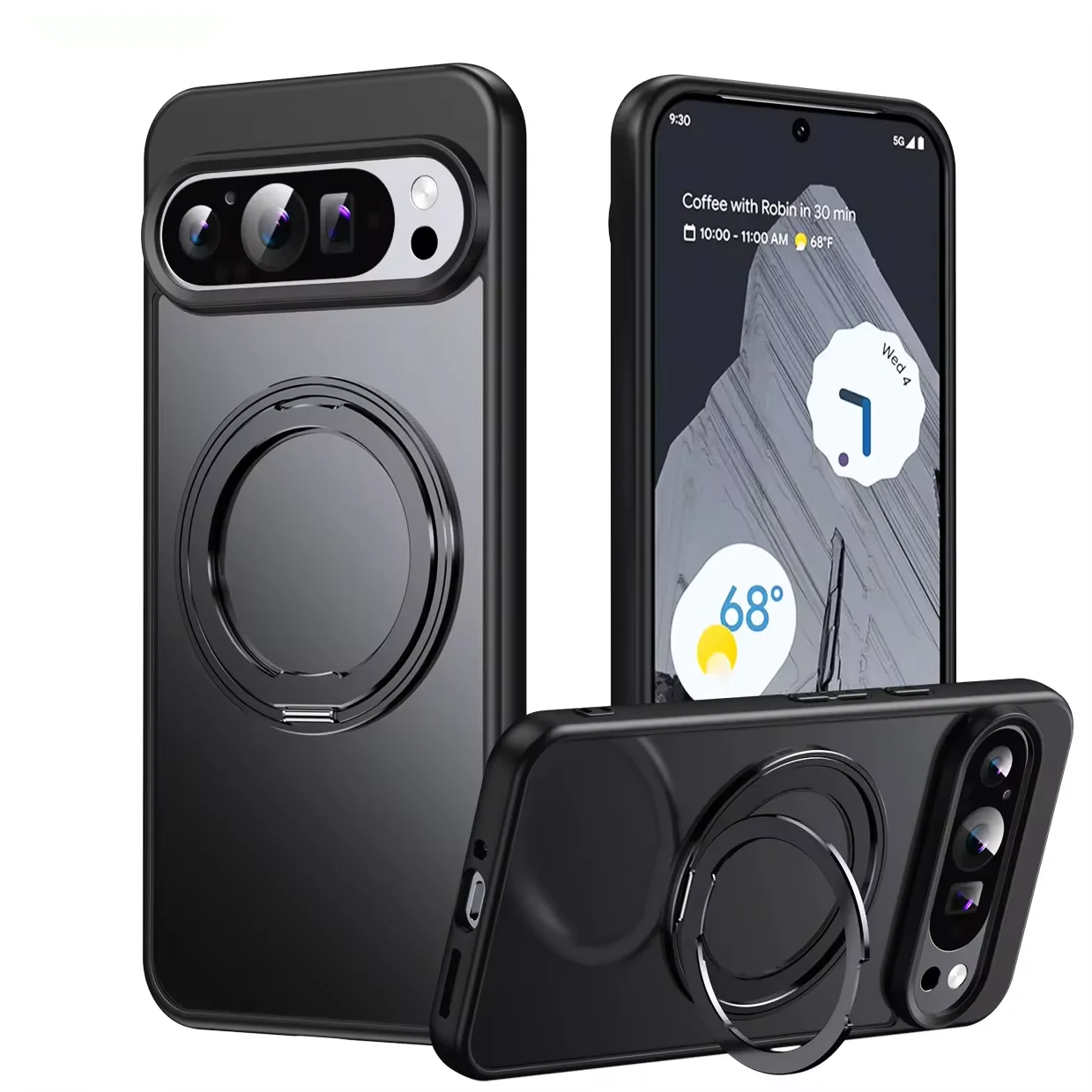 

Magnetic Stand Holder Phone Case For Google Pixel 9 8 Pro XL 8A 9Pro For Magsafe 360 Ring Bracket Shockproof Armor Hard Cover