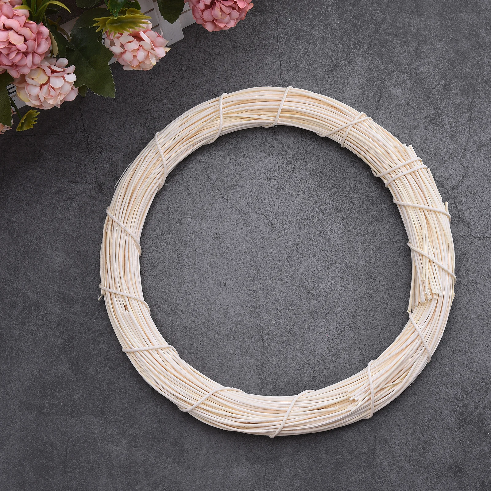 Wreath Ring Of Flowers Garland Door Hangers Rattan Rings Diy Cheap Artificial Plants Home Adornment Christmas Decorations