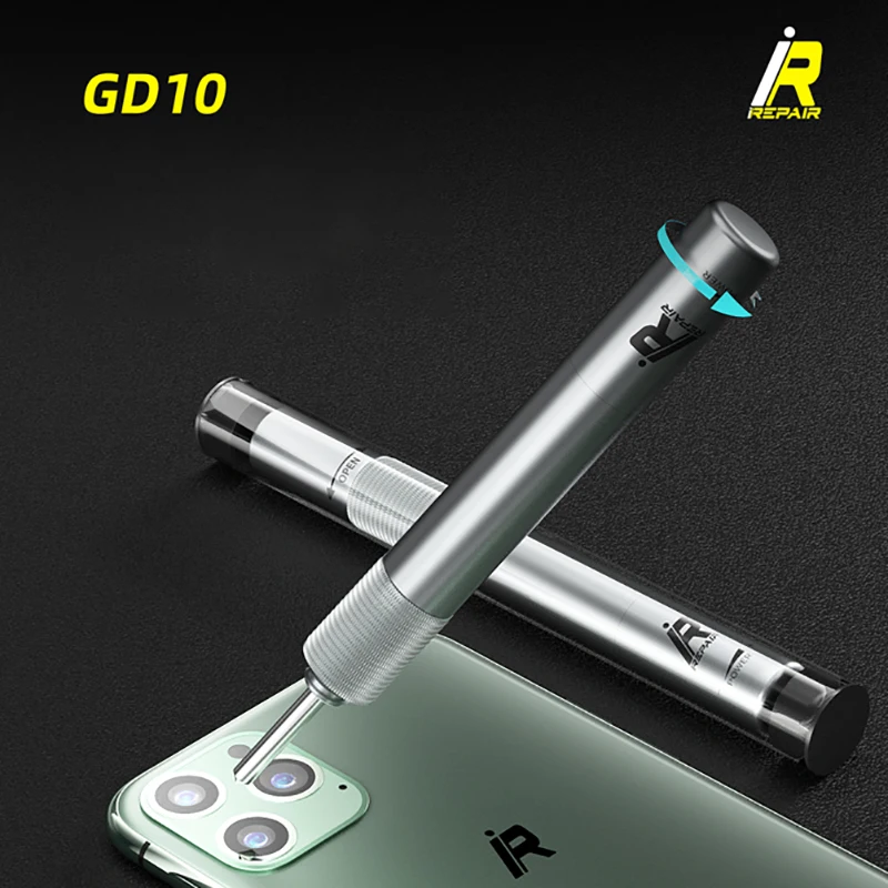 Pluma de chorro de vidrio MIJING GD10, resistencia ajustable bajo presión para cubierta trasera de cámara de teléfono, herramienta de reparación de Punto Fijo