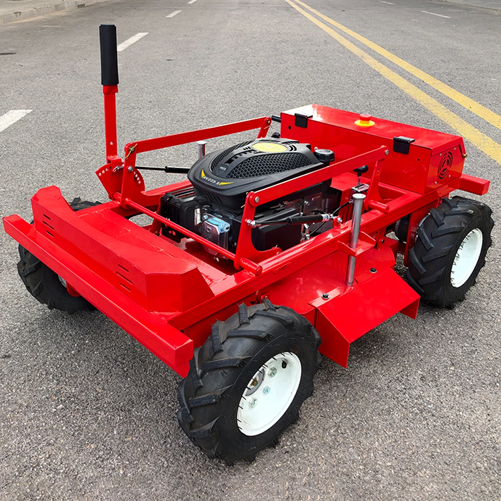 

Индивидуальная высокоэффективная сельскохозяйственная газонокосилка на колесах с интеллектуальным пультом дистанционного управления.