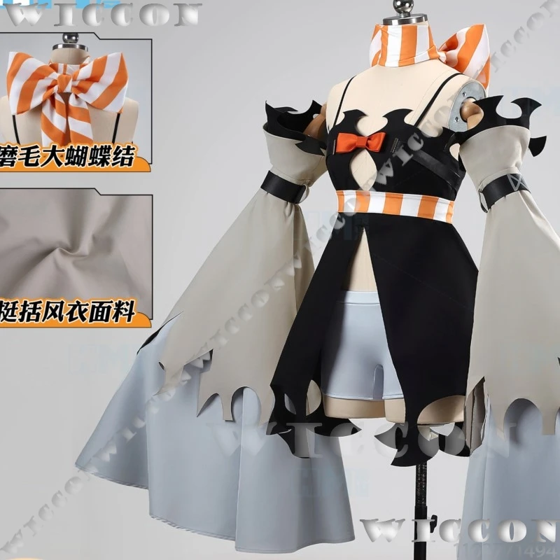 Amo Empool أنيمي Gachiakuta تأثيري Jirai Kei الفتيات فستان امرأة مثير مجموعة كاملة ملابس طويلة أسود برتقالي شعر مستعار الدعامة حفلة الهالوين #2