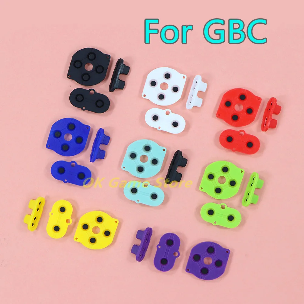 

300sets Colorful High Quality Conductive Rubber Pads Button Silicon Pads for Gameboy Color GBC Game Accessory