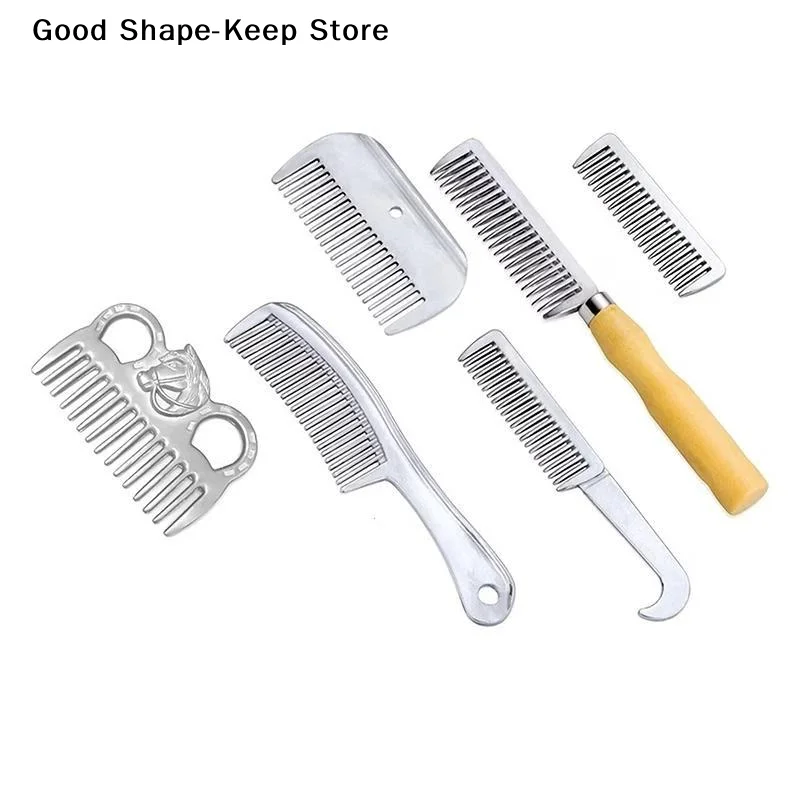 dailyAluminum Horse Pony Grooming Comb Tool Metal Curry Brushing Cleaning Tool Equestrian Horse EquipmentDaily products
