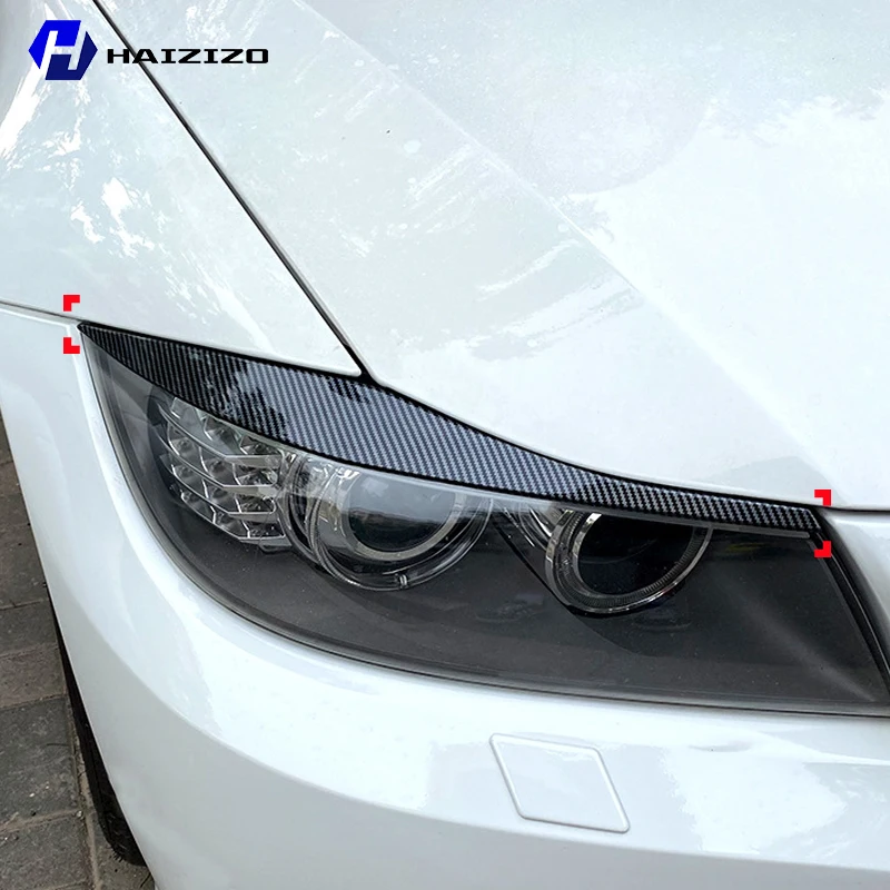 

Для BMW серии 3 E90 E91 320i 330i 2005-2012 автомобильная передняя фара, декоративная лампа для бровей, модифицированная с аксессуарами из углеродного волокна