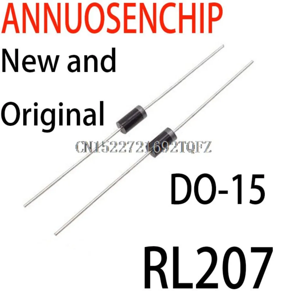 1000PCS New and Original  2A 1000V DO-15 RL207