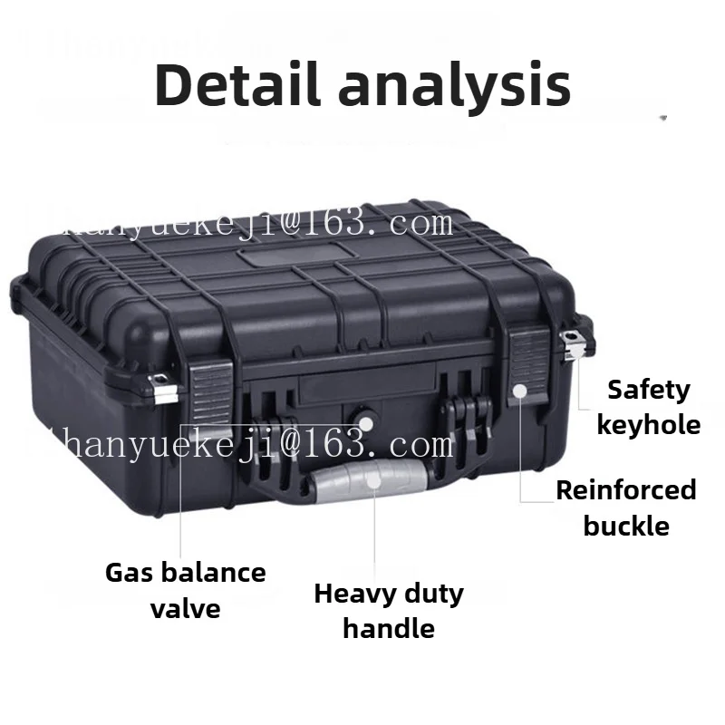 Waterproof Hard Tool Carry Case with Sponge Insert, Heavy Duty Shockproof Storage Box for Equipment & Instruments