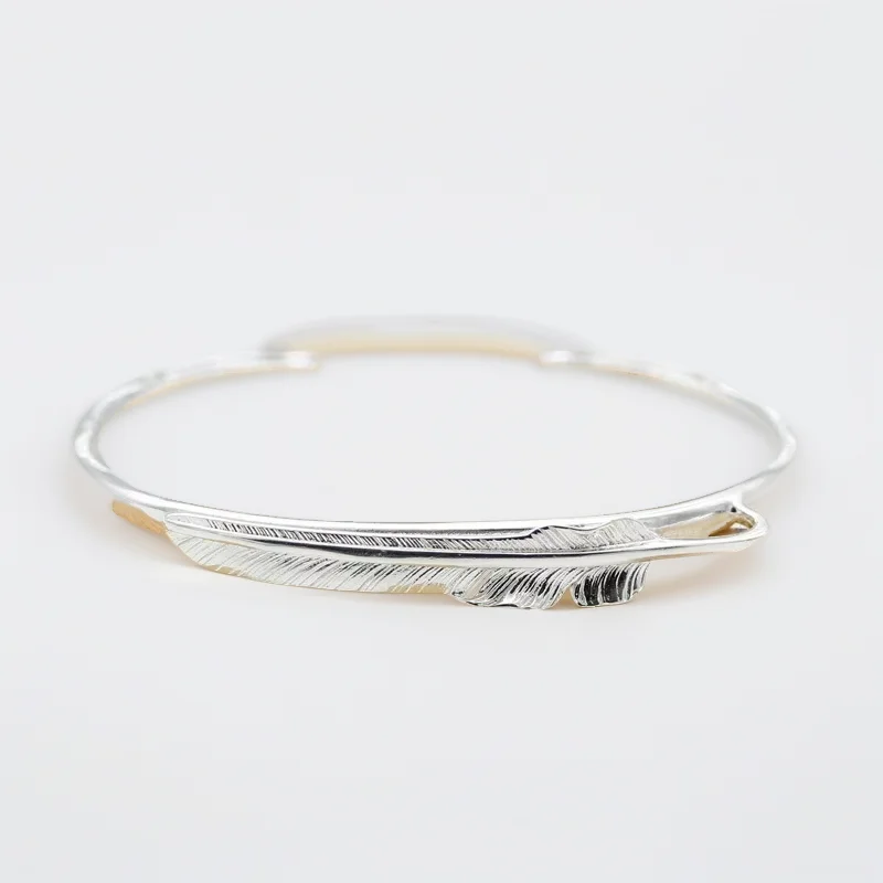 

Japanese and Korean version trendy jewelry bracelet 925 sterling silver fine bracelet for children Sweet and fashionable feather