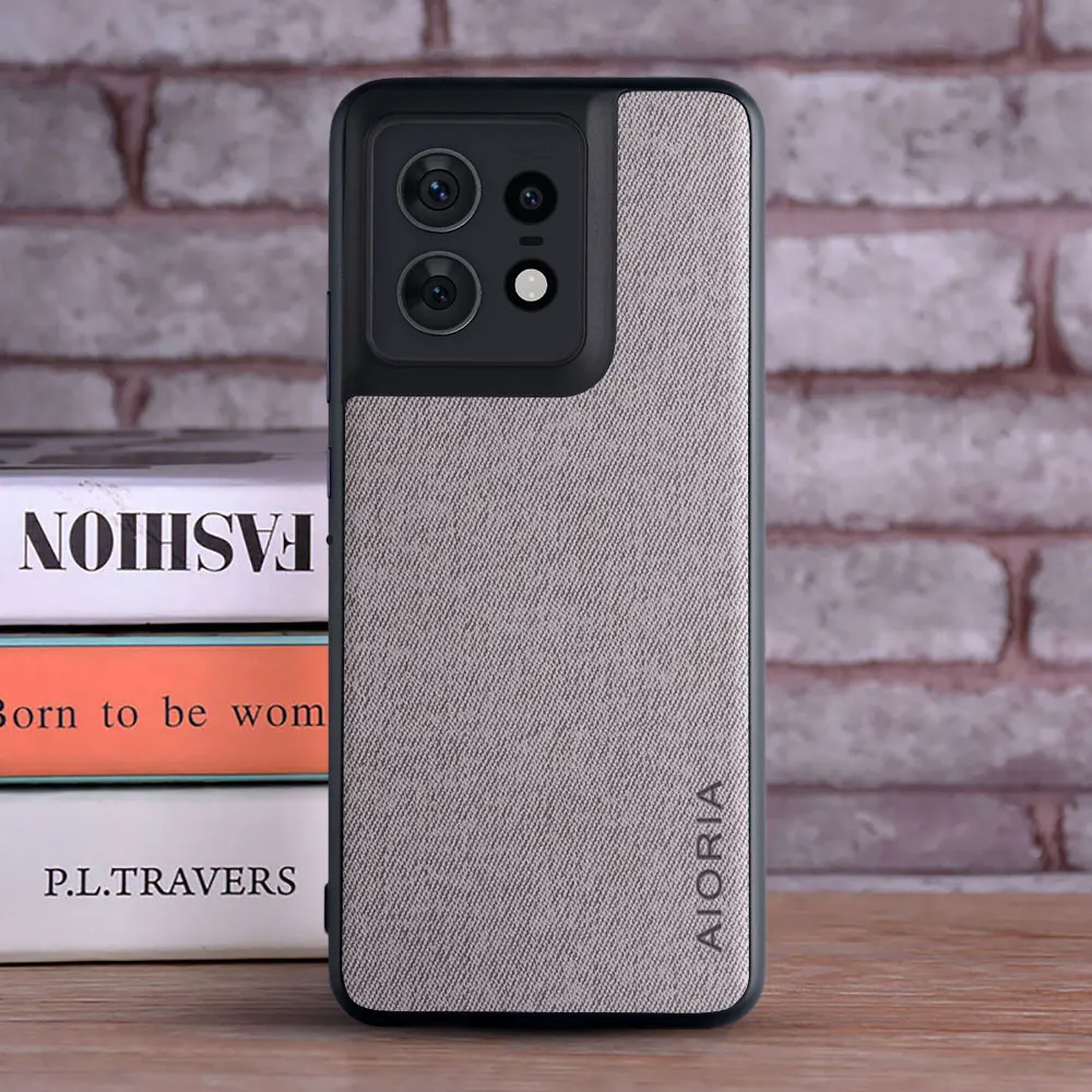 Case for Motorola Edge 50 Pro 60 Pro Fusion Ultra Neo coque Luxury textile Leather cover funda for moto edge 50 pro case