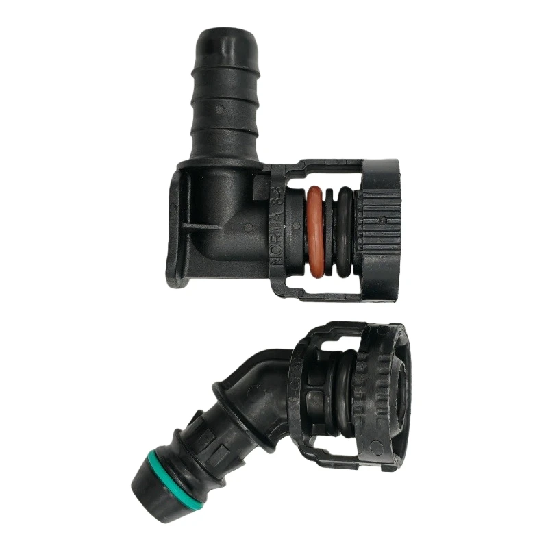 14mm-ID10 90 degree SAE 3/8 water pipe fittings auto Fuel line quick connector plastic female nylon connector 2pcs a lot