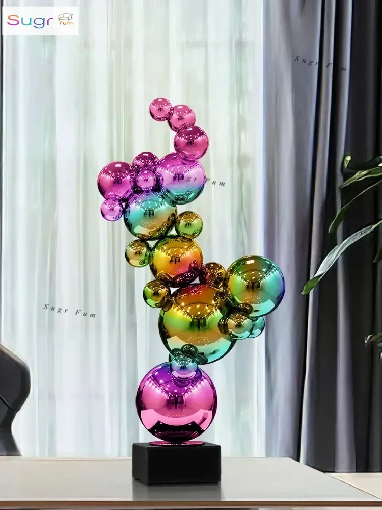 

69 см домашний декор абстрактная художественная статуя гостиная настольное украшение скульптура из нержавеющей стали новогоднее украшение подарочные украшения