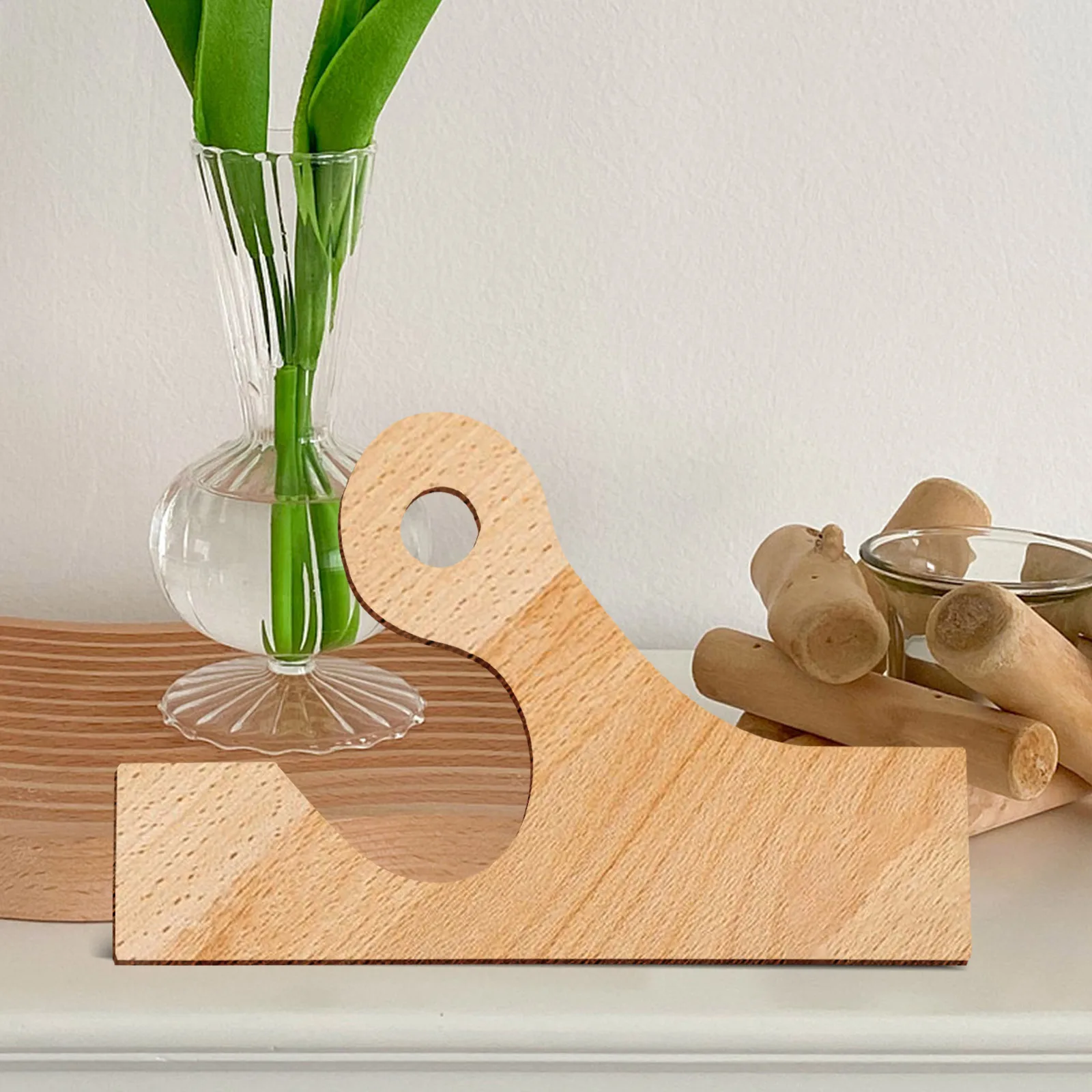 

Acrylic Cutting Board Handle Template Transparent Router Guide Durable for Fast Accurate DIY Charcuterie Board Handle Stencil