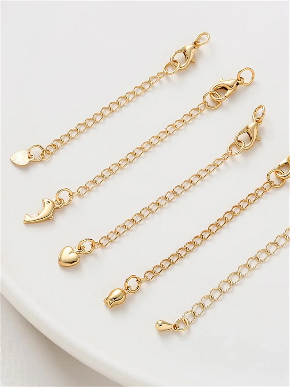 14-К-Сумка-Золотой-Хвост-Цепи-Удлинитель-Ремень-Пряжка-Омар-Открытое-Кольцо-diy-Аксессуары-Браслет-Ручной-Работы-Ожерелье-Ювелирные-Изделия-materia