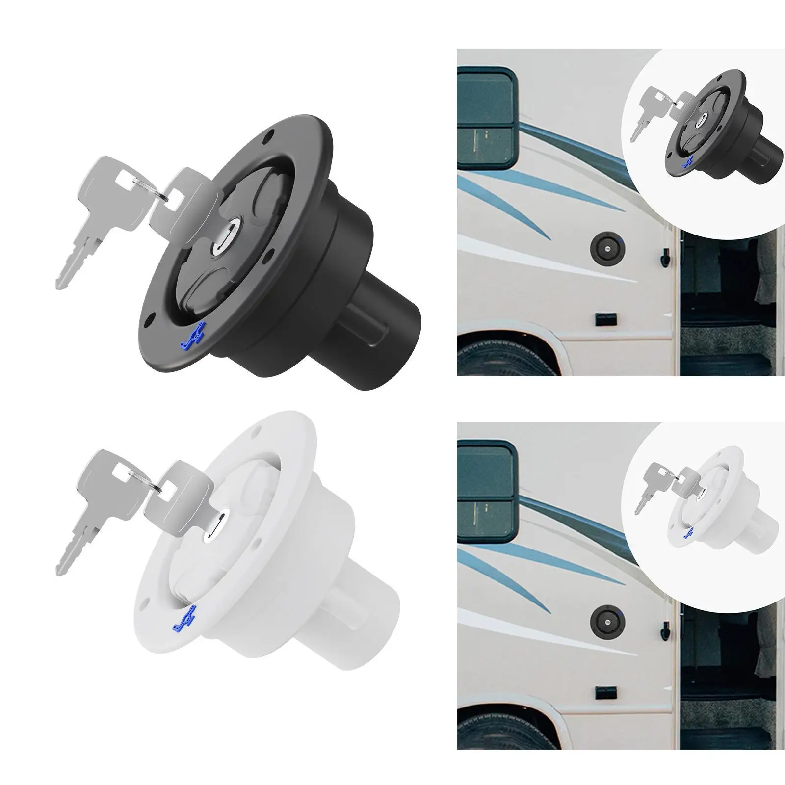 

Multifunctional Plastic Gravitation Water Inlet Lock Leakproof Hatch Dustproof Filling Dish for RV Camper Trailer