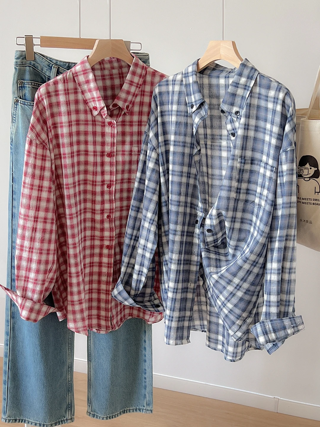 

Легкая хлопковая рубашка для женщин, летняя, с длинным рукавом, в клетку, свободного кроя, повседневная, дышащая, удобная, женская.