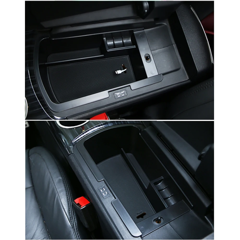 Armrest Storage Box Holder for Peugeot 3008 2009 2010 2011 2012 2013 2014 2015 Interior Organizer Central Console Glove Tray