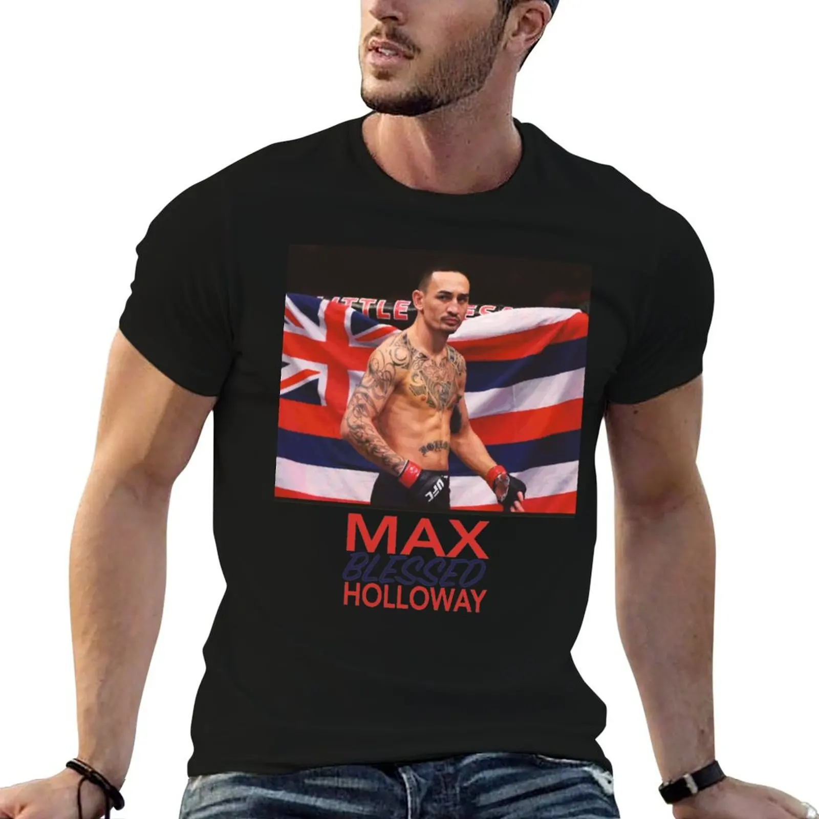 

Max Holloway Blessed Essential T-Shirt man t shirt summer t shirts for man graphic funny graphic t shirts for man T-shirt